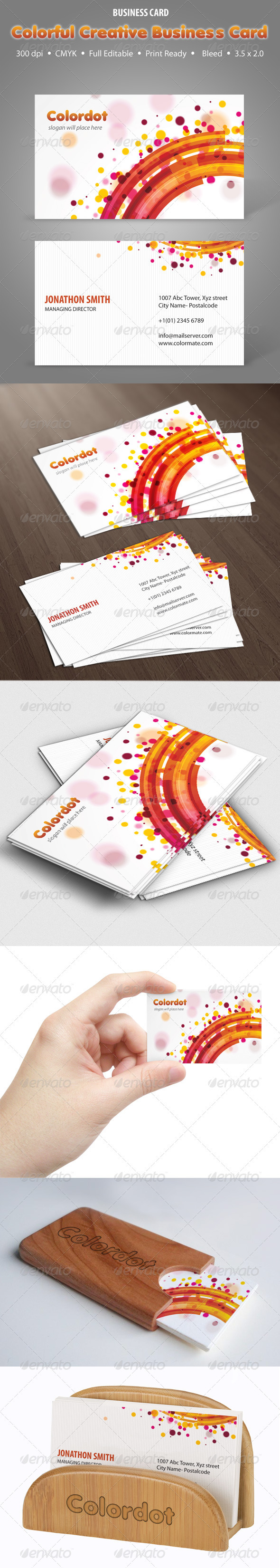 Colordot Creative Business Card - Creative Business Cards