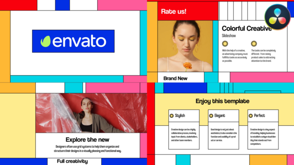 Colorful Creative Slideshow for DaVinci Resolve