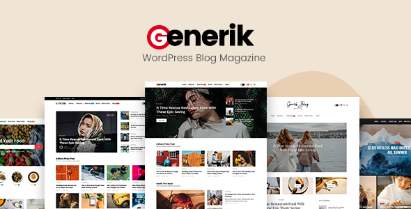 Generik - Multipurpose WordPress Blog Magazine Theme