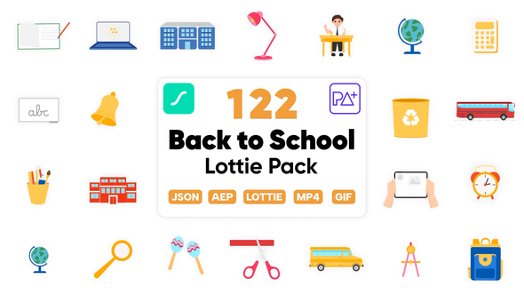 Back to School Lottie Elements