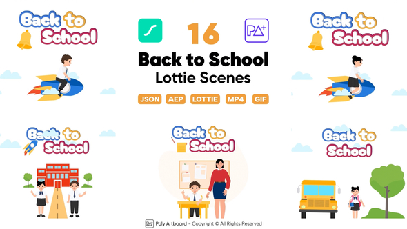 Back To School Lottie Scenes