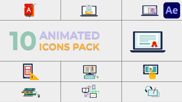 Education Icons Pack for After Effects
