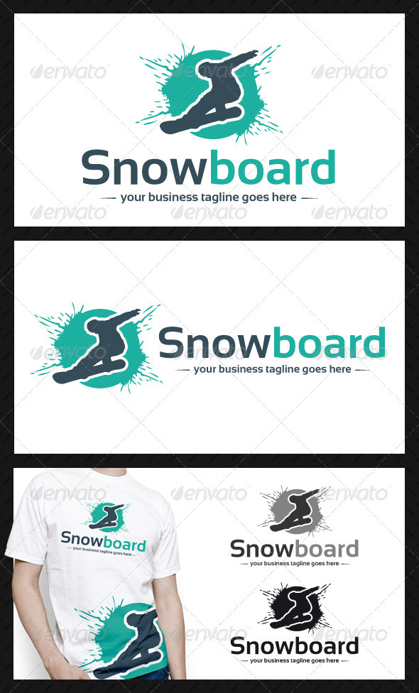 Snowboard Logo Template - Humans Logo Templates
