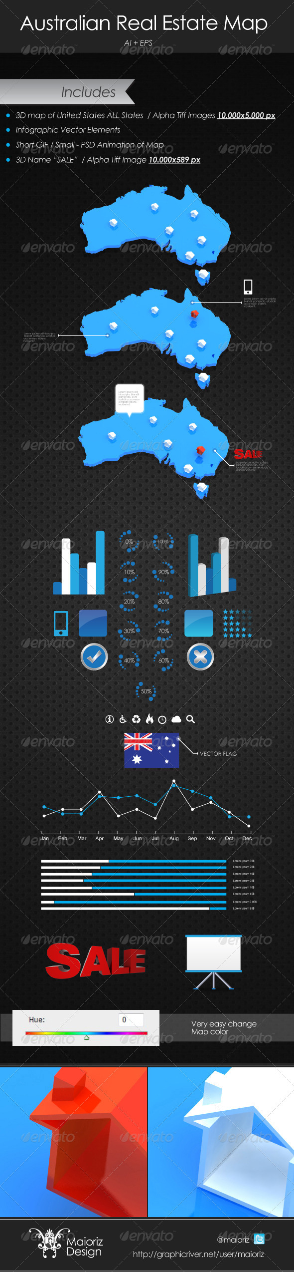 Real Estate Australian Map - Miscellaneous Graphics