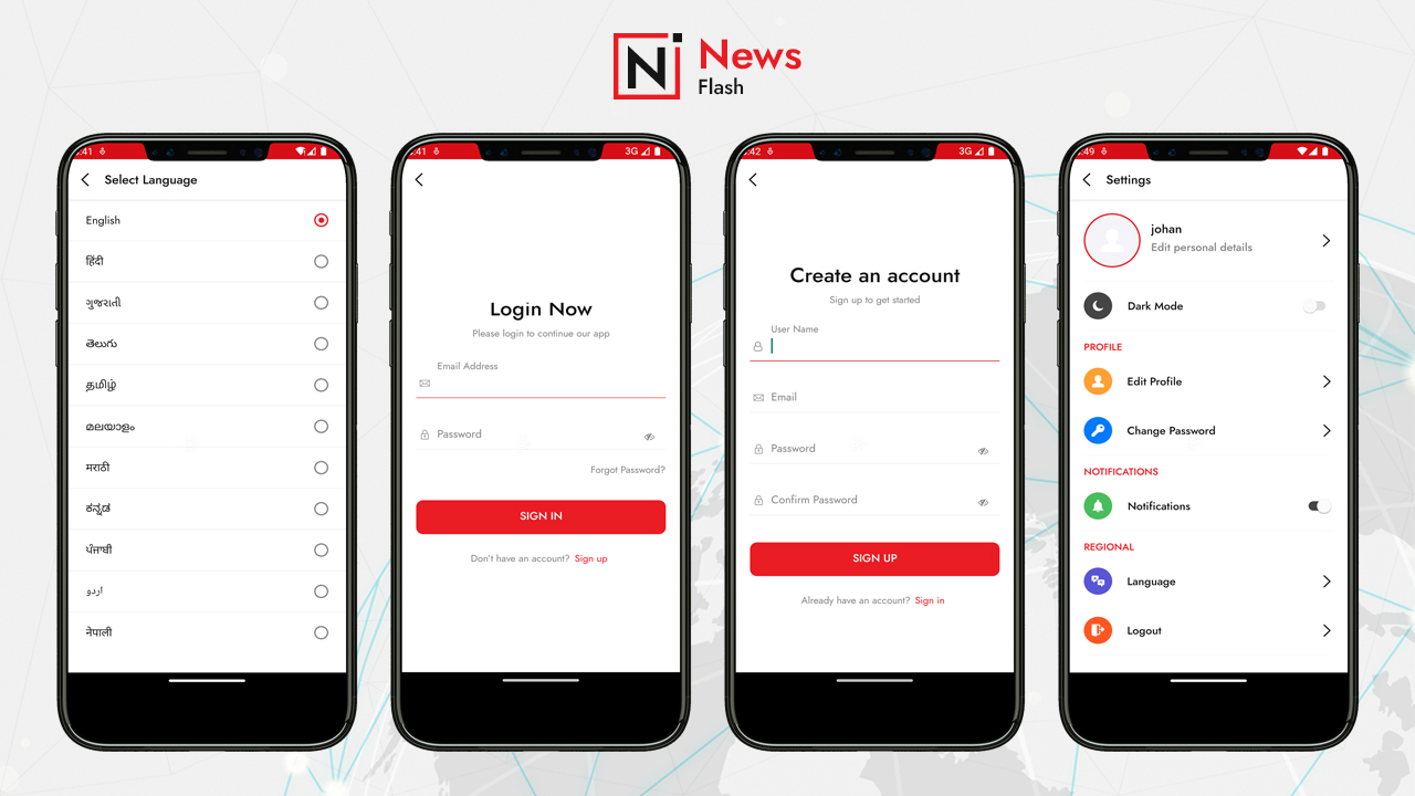 News Blog react native mobile app with admin panel by MahardhiThemes