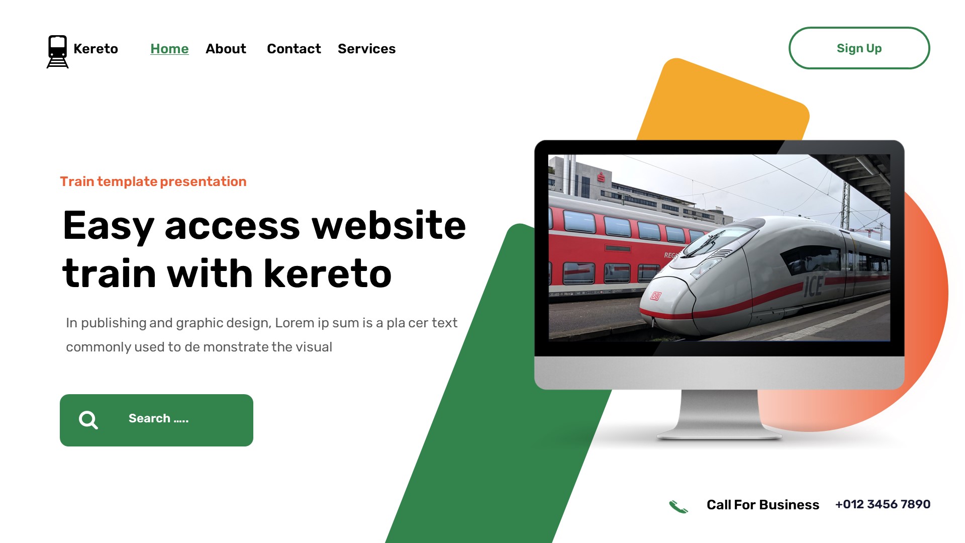 Kereto - Rail Transportation Google Slides Template, Presentation Templates