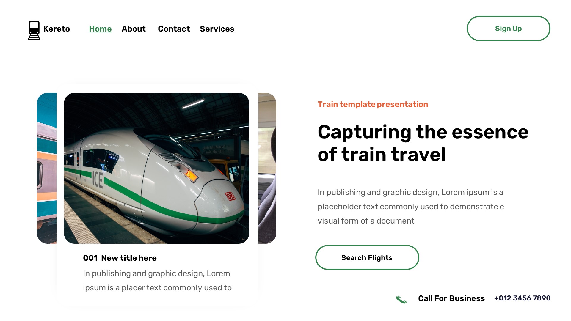 Kereto - Rail Transportation Powerpoint Template, Presentation Templates
