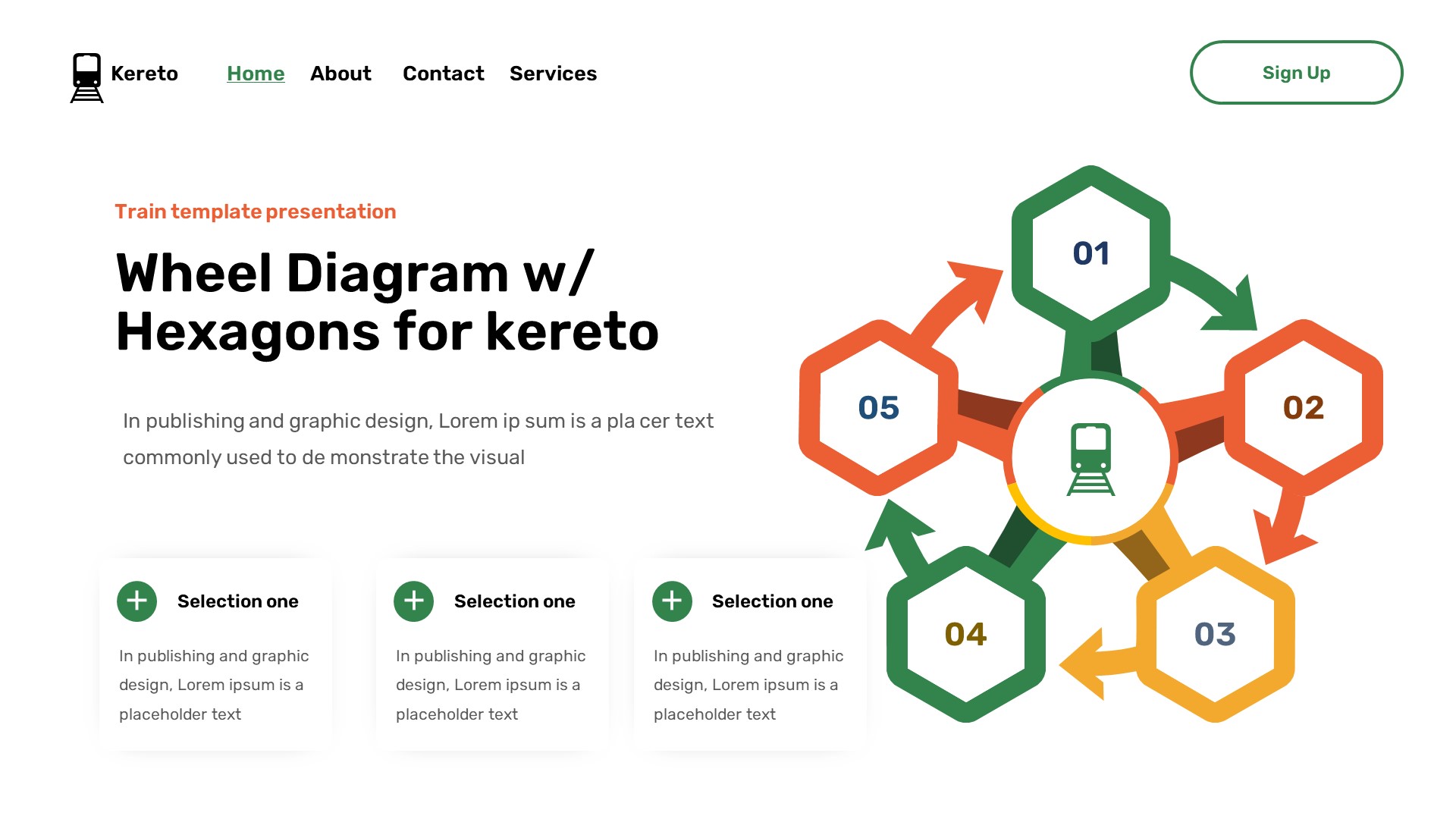 Kereto - Rail Transportation Powerpoint Template, Presentation Templates