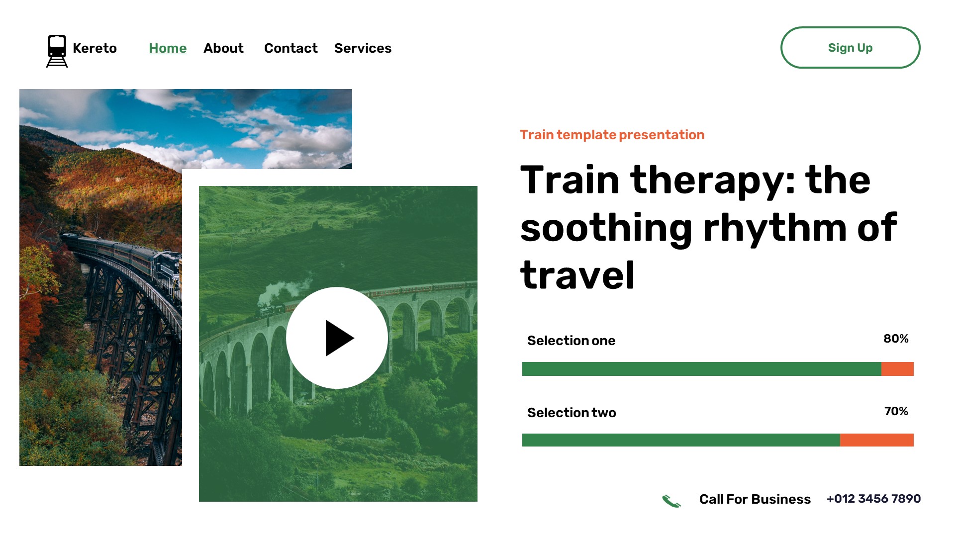 Kereto - Rail Transportation Powerpoint Template, Presentation Templates