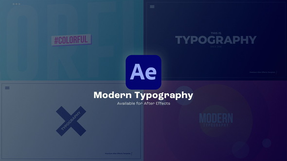 Modern Typography Titles template preview