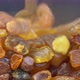 Raw Amber Stones Falling Down Slow Motion Close-up - VideoHive Item for Sale