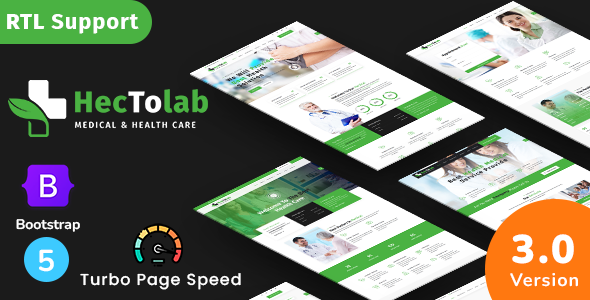 Hectolab - Medical & Health Responsive Bootstrap5 Template by ThemeHt