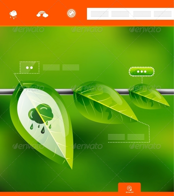 Nature Leaves Infographic Banner - Flowers & Plants Nature
