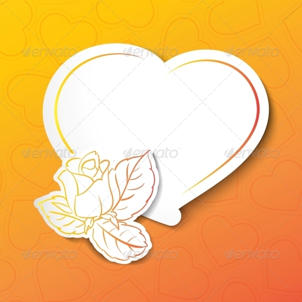 Stylish White Heart - Backgrounds Decorative