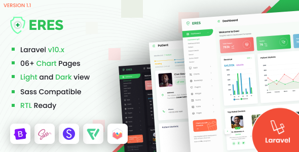 Eres - Laravel Hospital Admin Template