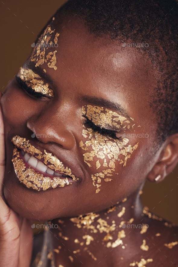 Black And Gold Face Glitter