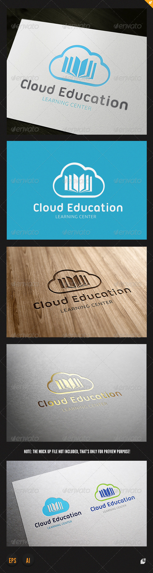 Cloud Education Logo - Objects Logo Templates