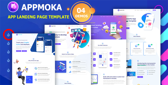 Appmoka - App Landing Page Template