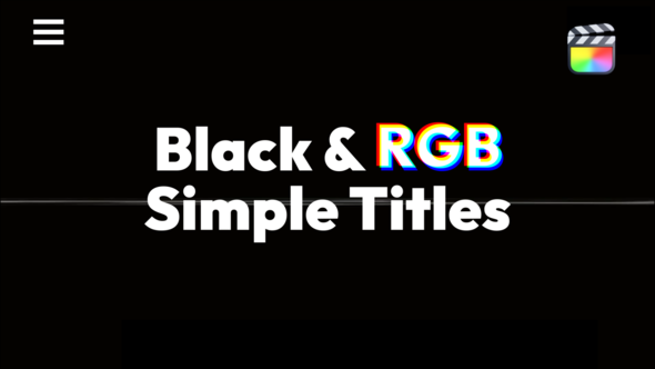 Black RGB Simple Titles \ FCPX