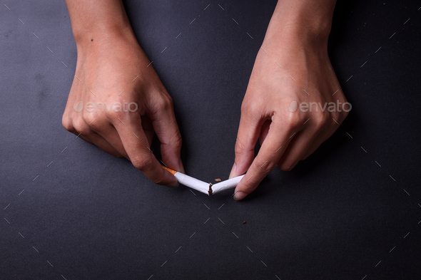 Health care and stop smoking cigarettes concept.