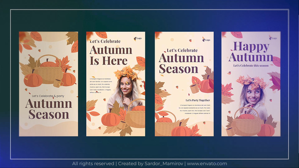 Autumn season instagram stories