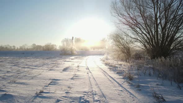 End of winter sun melting snow at Elblag Poland, Stock Footage | VideoHive