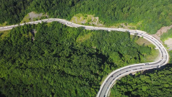 a Highway in the Mountains