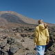 Teide, Tenerife, Canary islands, Spain. Young woman hiking along the volcanic sand  - PhotoDune Item for Sale