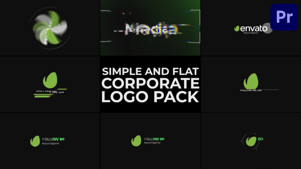 Simple And Flat Corporate Logo for Premiere Pro