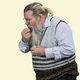 Senior bearded man taking medicine pill. - PhotoDune Item for Sale