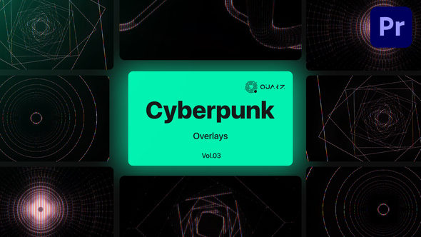 Cyberpunk Overlays for Premiere Pro Vol. 03