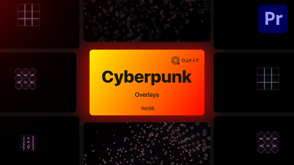 Cyberpunk Overlays for Premiere Pro Vol. 06