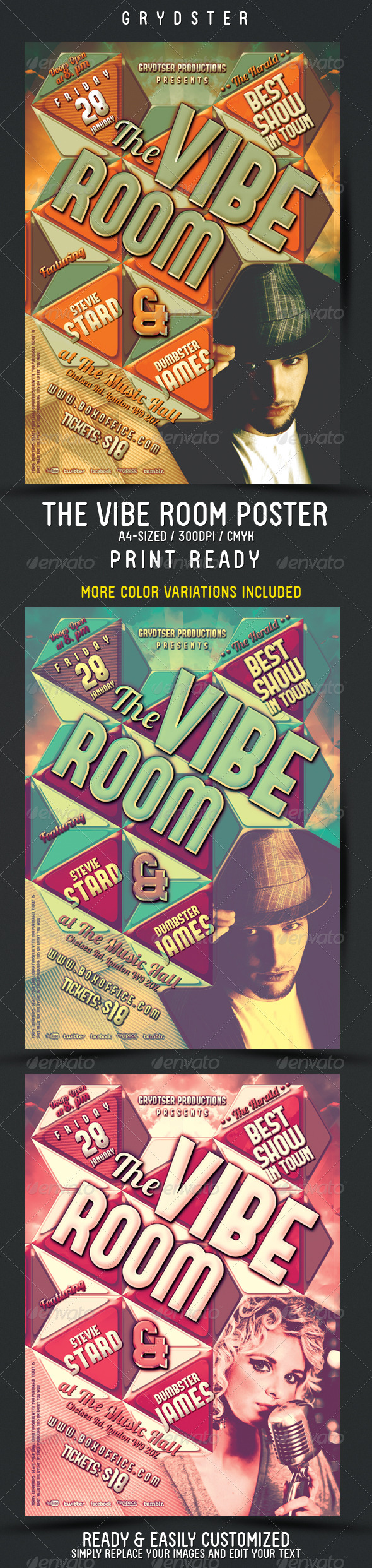 The Vibe Room Flyer - Poster - Clubs & Parties Events