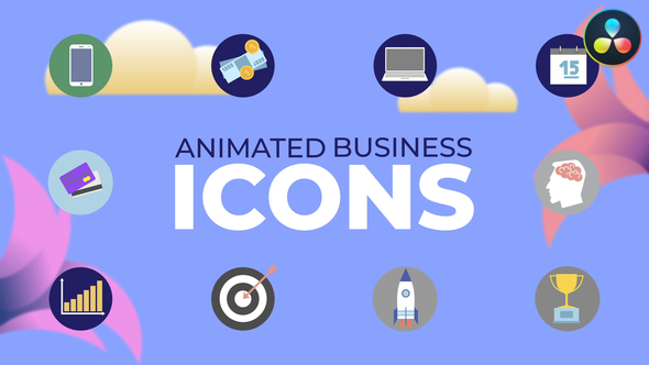 Animated Business Icons for DaVinci Resolve