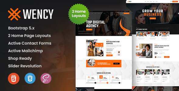 Wency - Digital Marketing Agency HTML Template