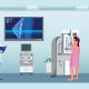 Doctor Checking Woman Breast Mammography Medical Scan - Breast Cancer - Cartoon Animations - VideoHive Item for Sale