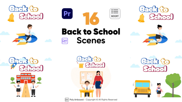 Back to School Scenes For Premiere Pro