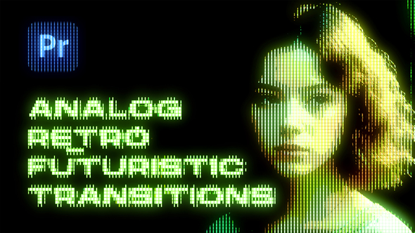 Analog Retro Futuristic Transitions | Premiere Pro