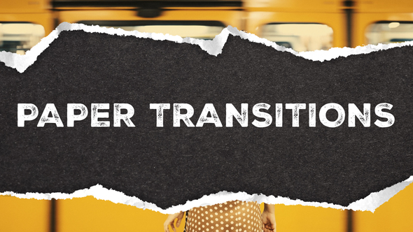 Paper Transitions Premiere Pro template preview