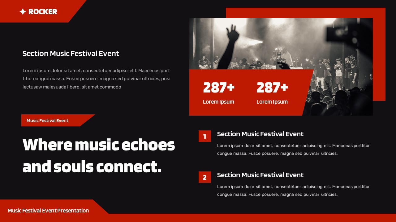 Rocker - Music Festival Event Powerpoint Template by Enative | GraphicRiver