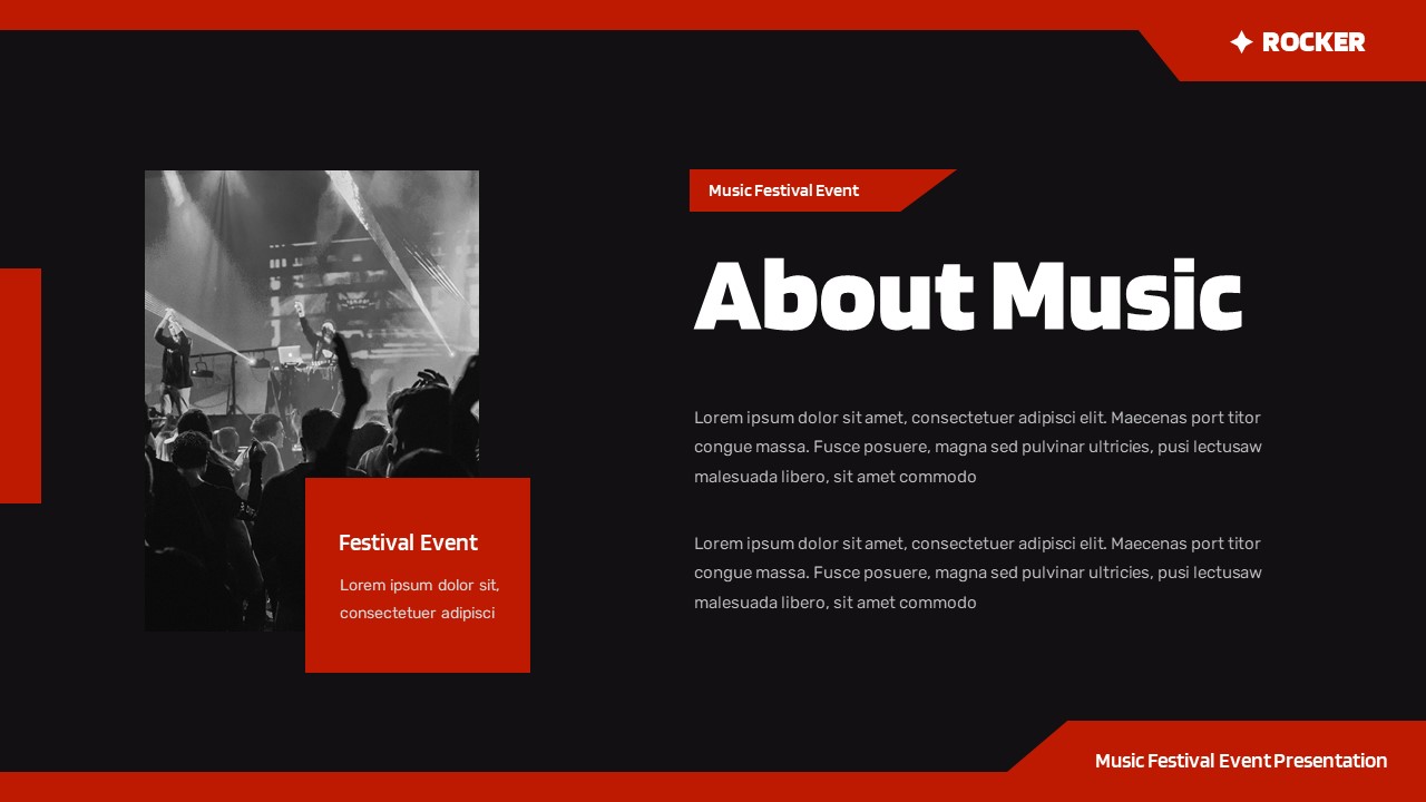 Rocker - Music Festival Event Powerpoint Template by Enative | GraphicRiver