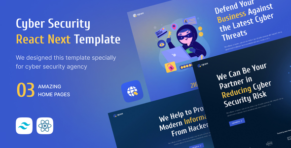 Cycure – Cyber Security Services React Next js Template