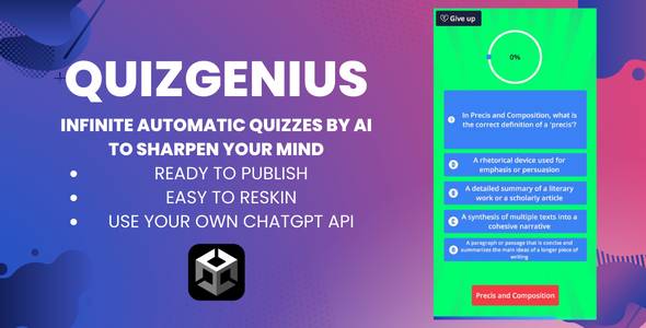 QuizGenius (Unity Complete Project) Nulled