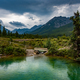 Ink Pots, Banff Alberta. Rain-kissed landscapes come alive in a dance of colors. - PhotoDune Item for Sale