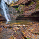 Beautiful landscape with a waterfall in the autumn forest - PhotoDune Item for Sale