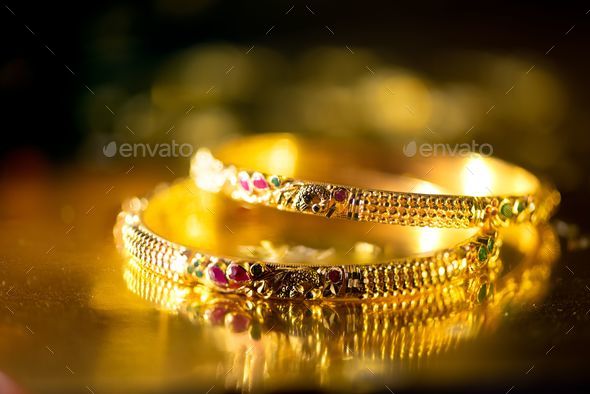 Gold luxury polished jewelry