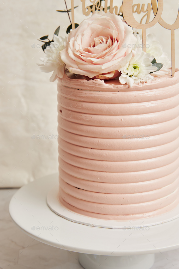 December Diamonds Large Pink Tiered Cake On Pedestal | eBay