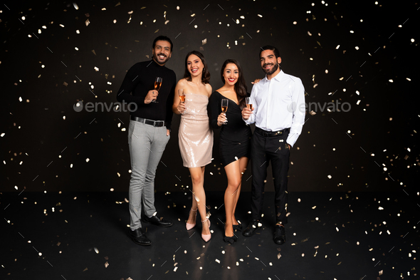 Loving Couples Enjoying New Year 2024 Celebration Black Background   64dfcb13ce91cf1baf21557f Withmeta 