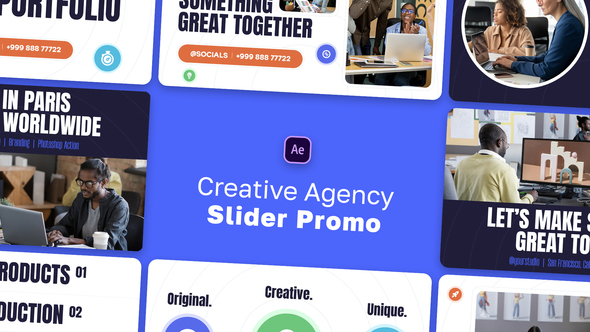 Creative Agency Slider Promo Product Promo template preview