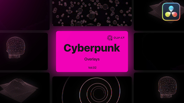 Cyberpunk Overlays for DaVinci Resolve Vol. 02